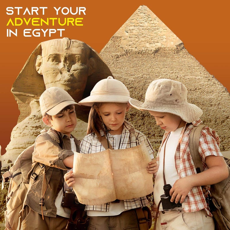 XX Pyramids Dig Kit, Ancient Egyptian Civilization Civilization Excavation Set Including Mummy Case Sun God Great Sphinx and More, STEM Science Educational Toys Archaeology Gifts for Boys & Girls - Image 3